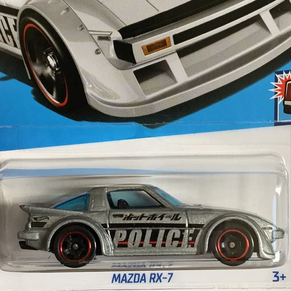 Hot Wheels Police Mazda RX-7 Silver Cop Car Dollar Tree Exclusive Hotwheels 2024